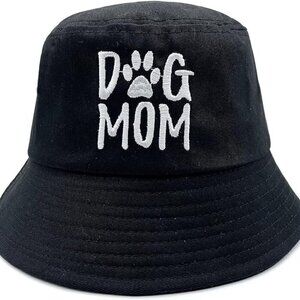 Embroidered Trendy Dog Mom Bucket Hat Sun Cap / BRAND NEW